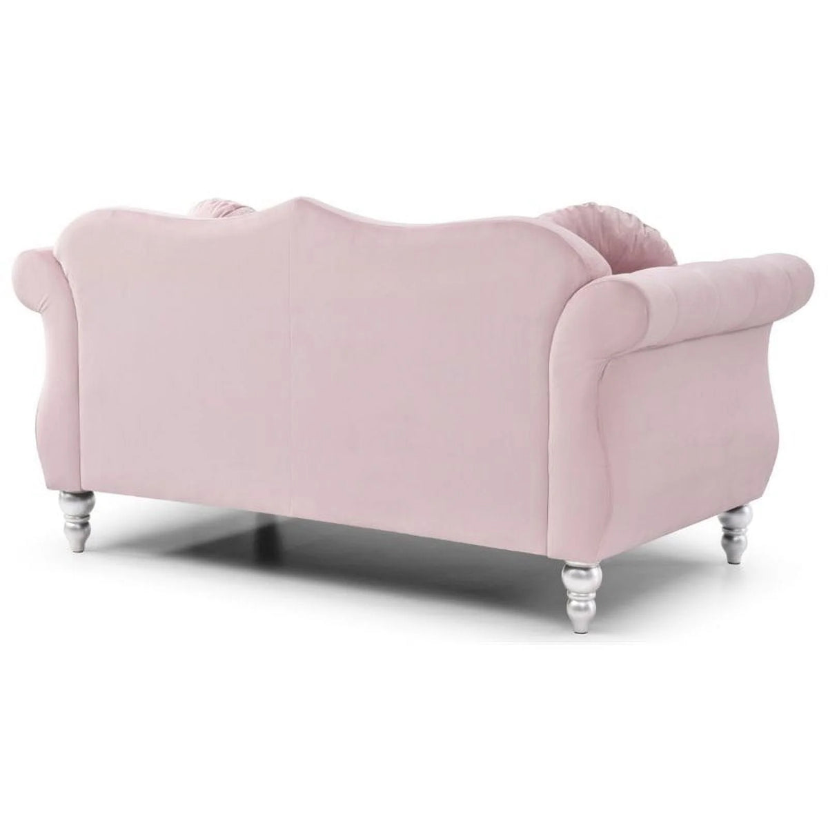 Pink 2-Piece Furniture Set with Sofa Chaise and Loveseat P946