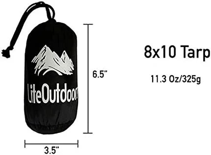 Ultralight Backpacking Tarp Grey 8' x 10' R166628