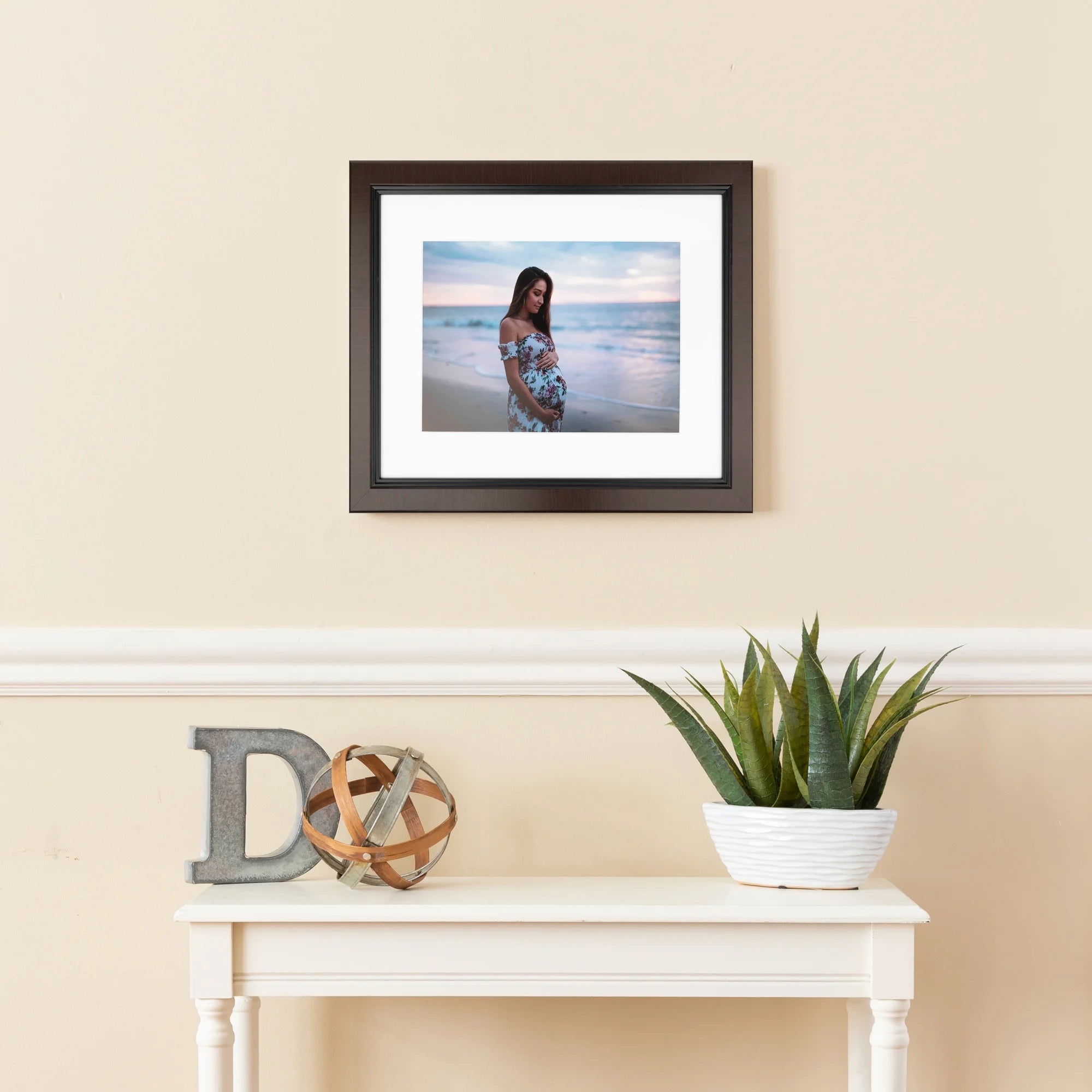 20x24 Inch Windsor Walnut Picture Frame with Plexi Glass F965