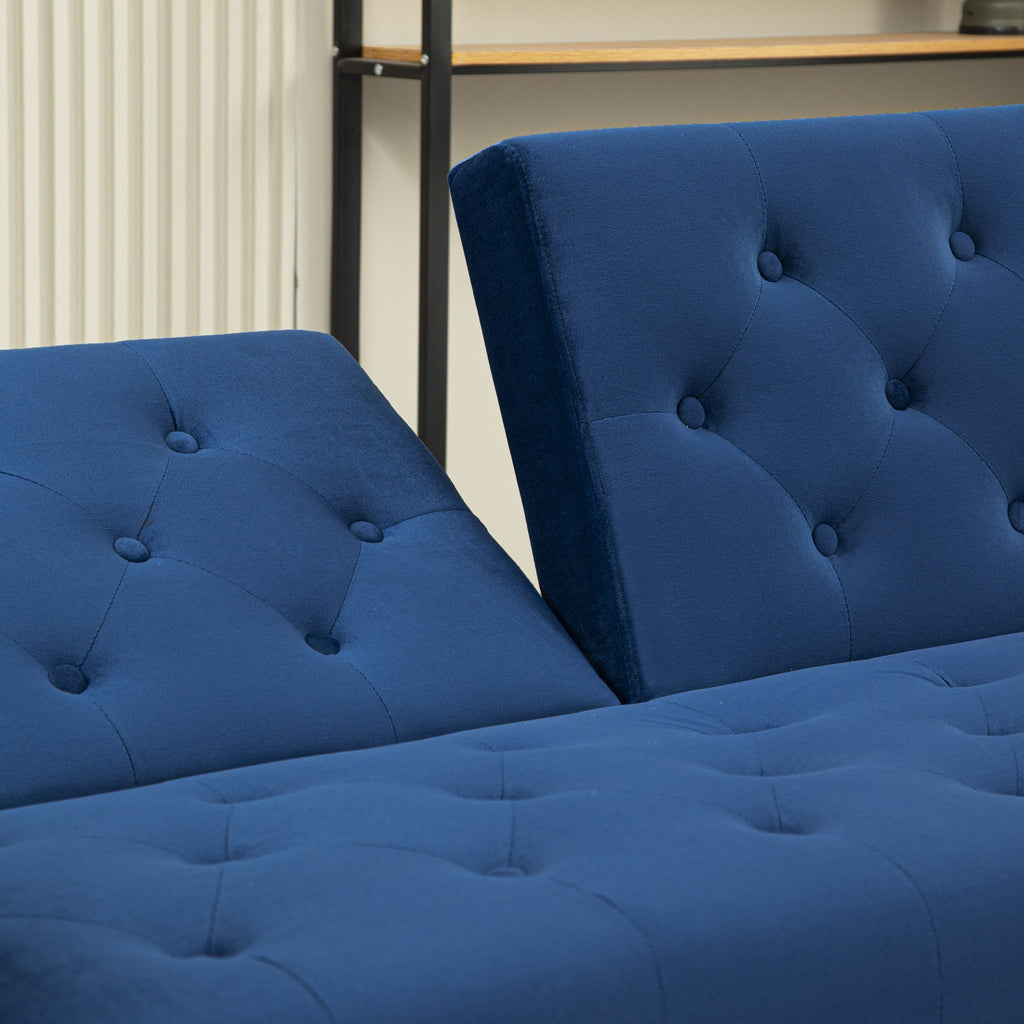 Adjustable Futon Sofa Bed with 2 Pillows E7912