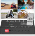 4-Channel Car Video Splitter Controller with Quad Selectable for Backup Camera Video Monitor Systems H9157