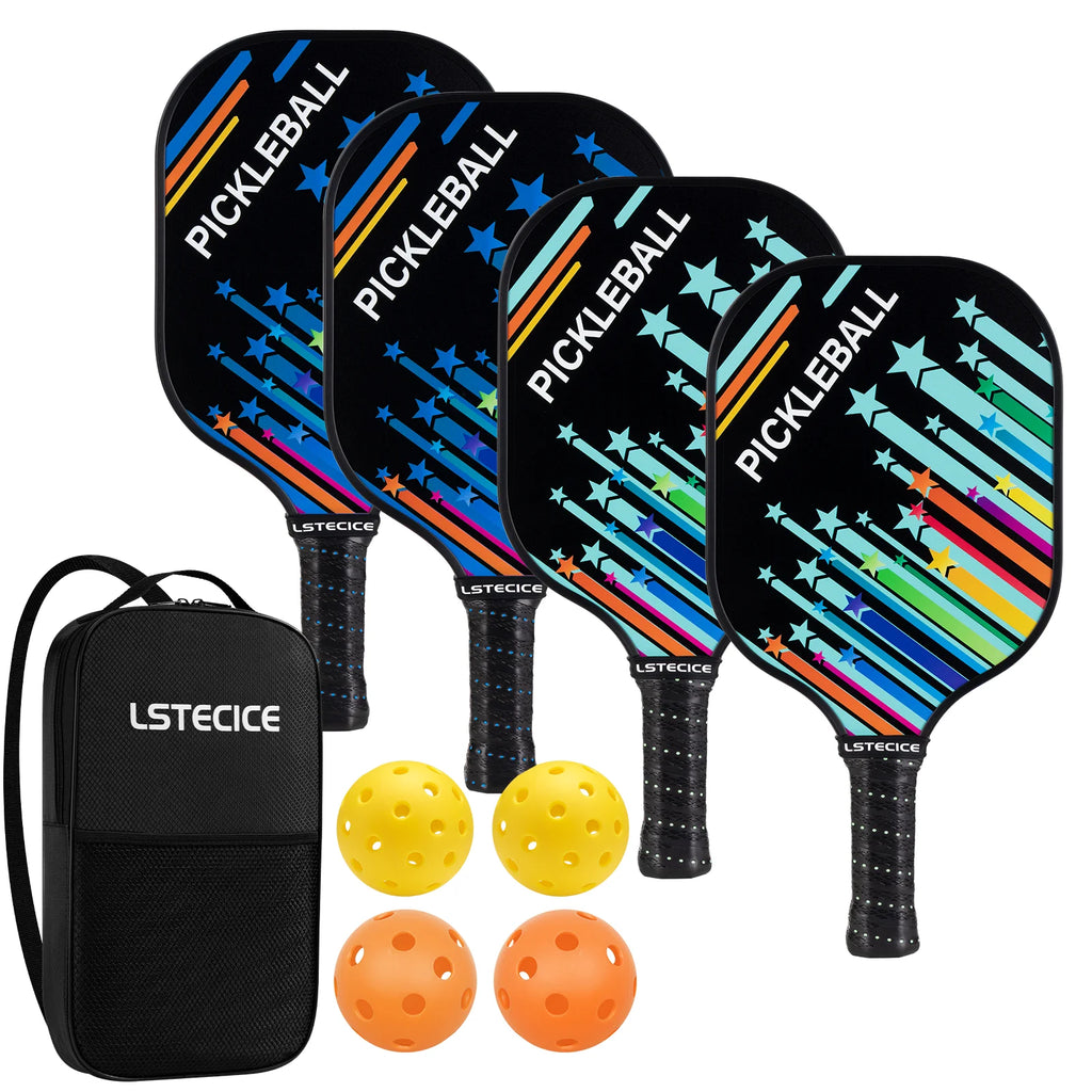 Pickleball Paddle Set of 4 with Black Bag V800383