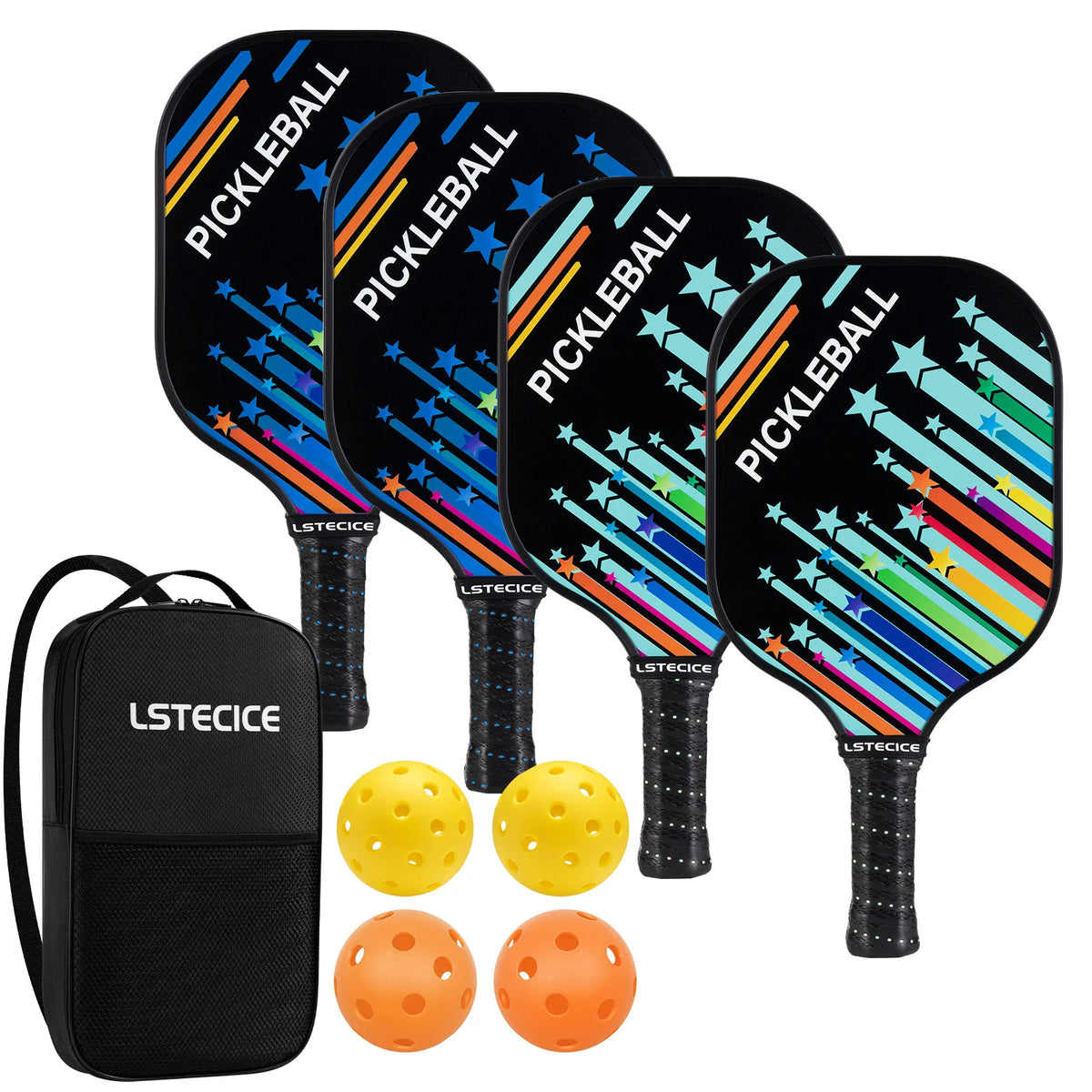 Pickleball Paddle Set of 4 with Black Bag V800383