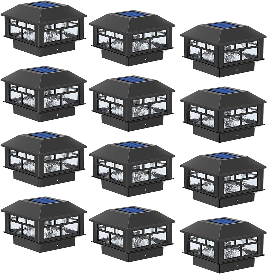 Solar Post Cap Lights 10 Lumen Double LED Waterproof 8 Pack G825