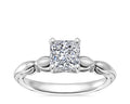 14K White Gold Solitaire Wedding Ring M994
