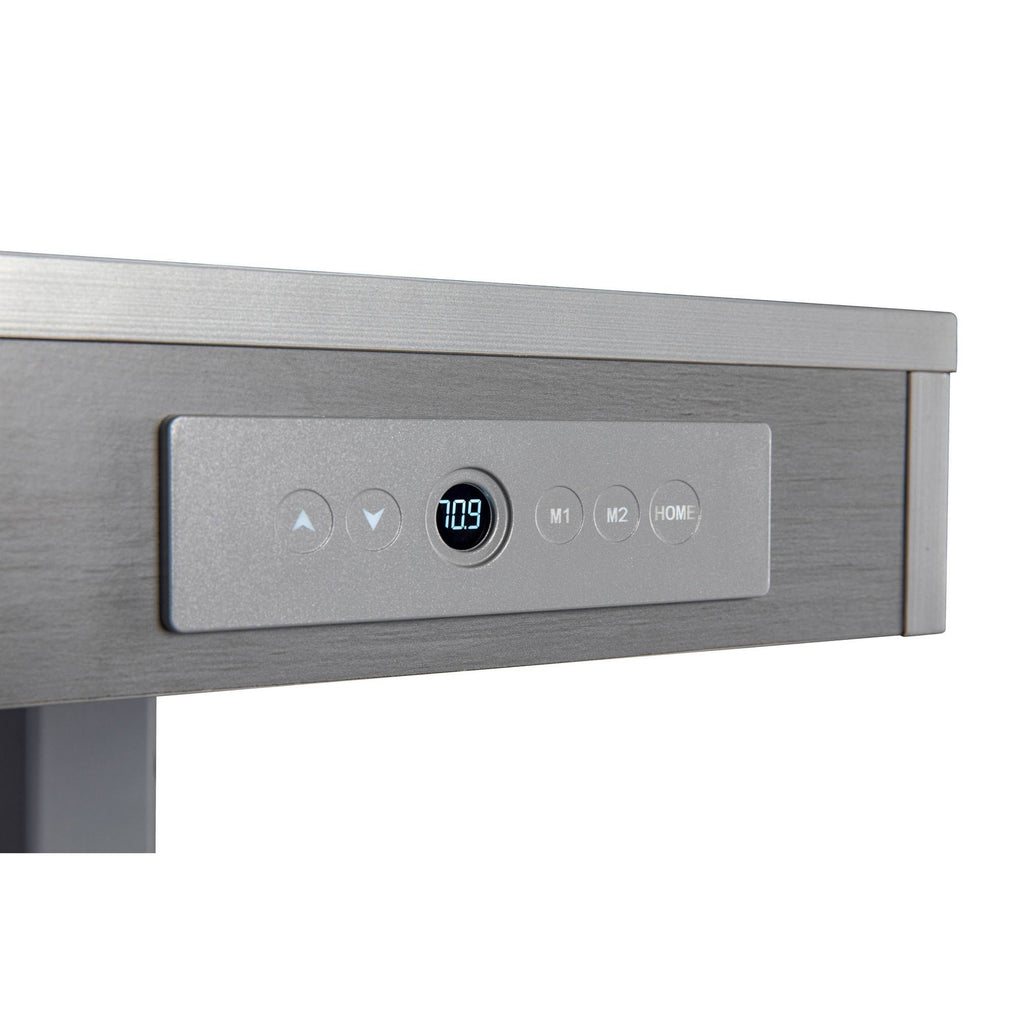 Rectangular Gray Standing Desk with Adjustable Height T8599