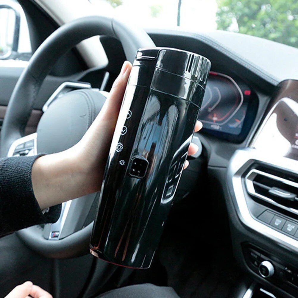 24V Car Heating Cup Portable Kettle 400/450ML Stainless Steel Z43482
