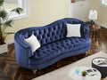Navy Blue Tufted 3P Sofa S351243