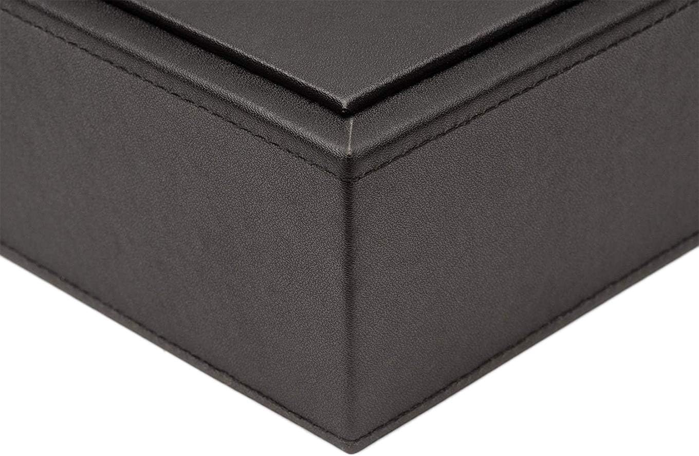 Stackable Leatherette Paper Trays Desk Organizer K132