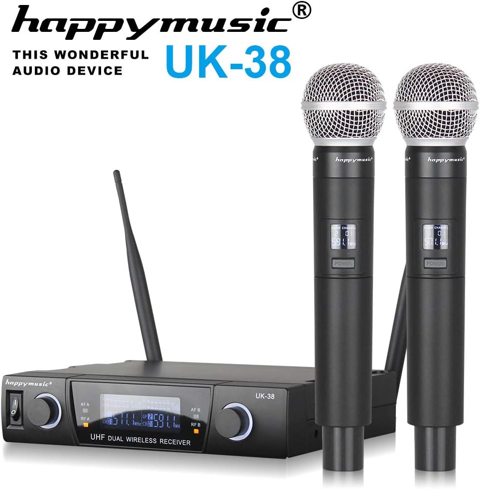 Dual UHF Wireless Microphone System, Pack of 2 B45793