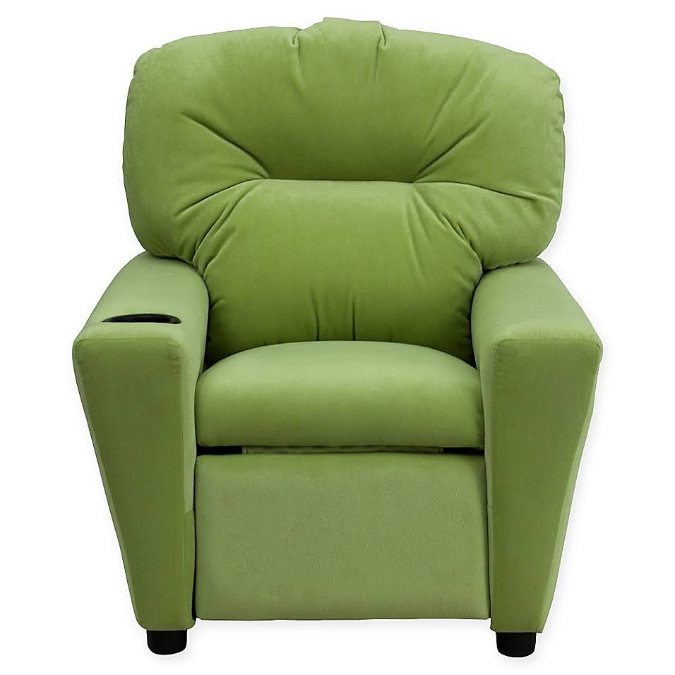 Microfiber Kids Recliner with Cup Holder J8702