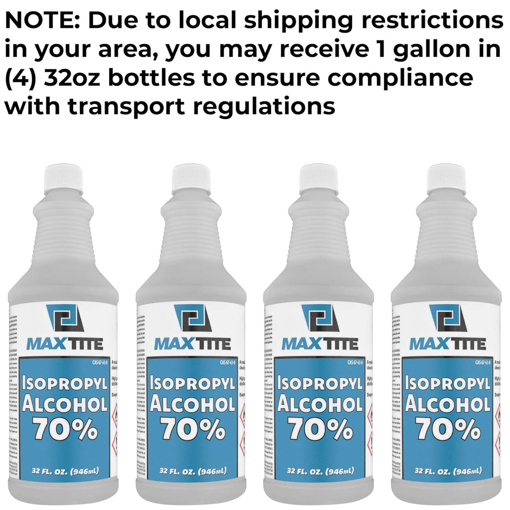 Isopropyl Alcohol 70% 4 Gallons (32oz, 16 Pack) Pack of 2 T441912