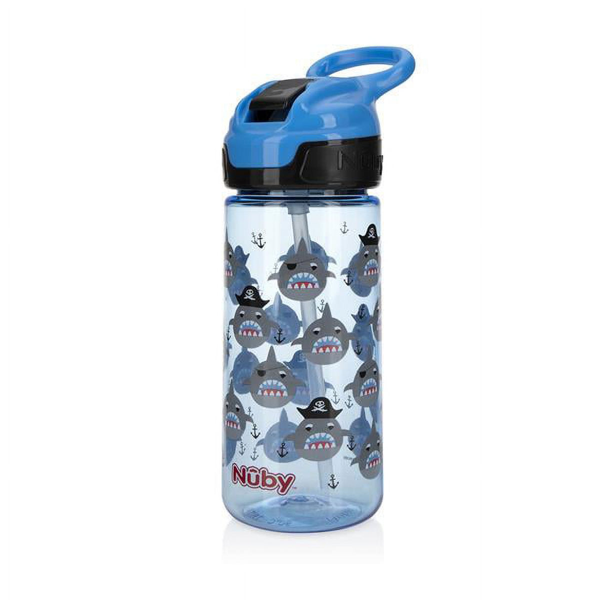 18 oz Blue Sharks Tritan Water Bottle U6355