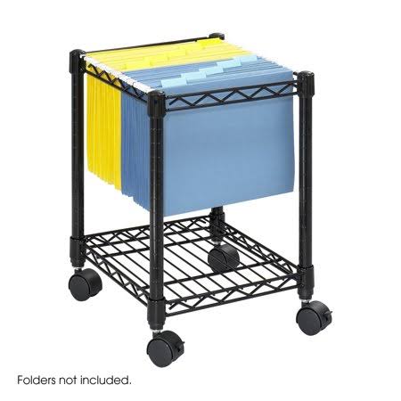 Black Mobile Wire File Cart P416313