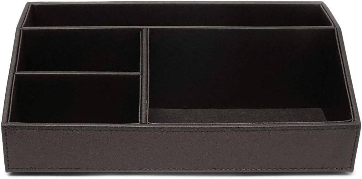 Stackable Leatherette Paper Trays Desk Organizer K132