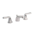 Satin Nickel Widespread Bathroom Faucet with Drain F334
