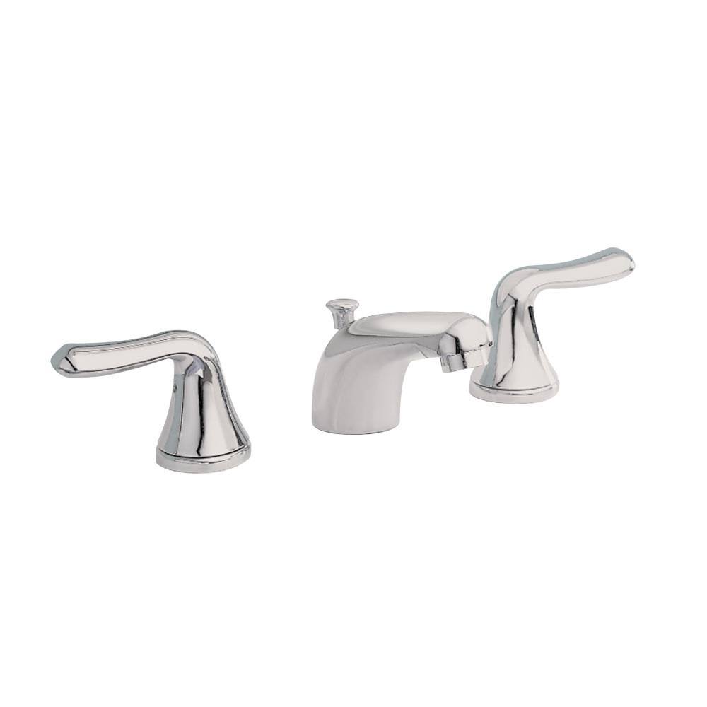 Satin Nickel Widespread Bathroom Faucet with Drain F334