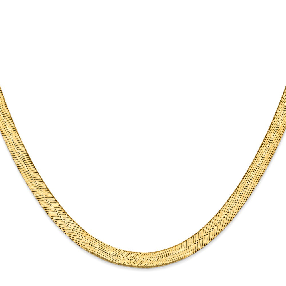 14K 24 inch 6.5mm Herringbone Chain with Lobster Clasp C837633