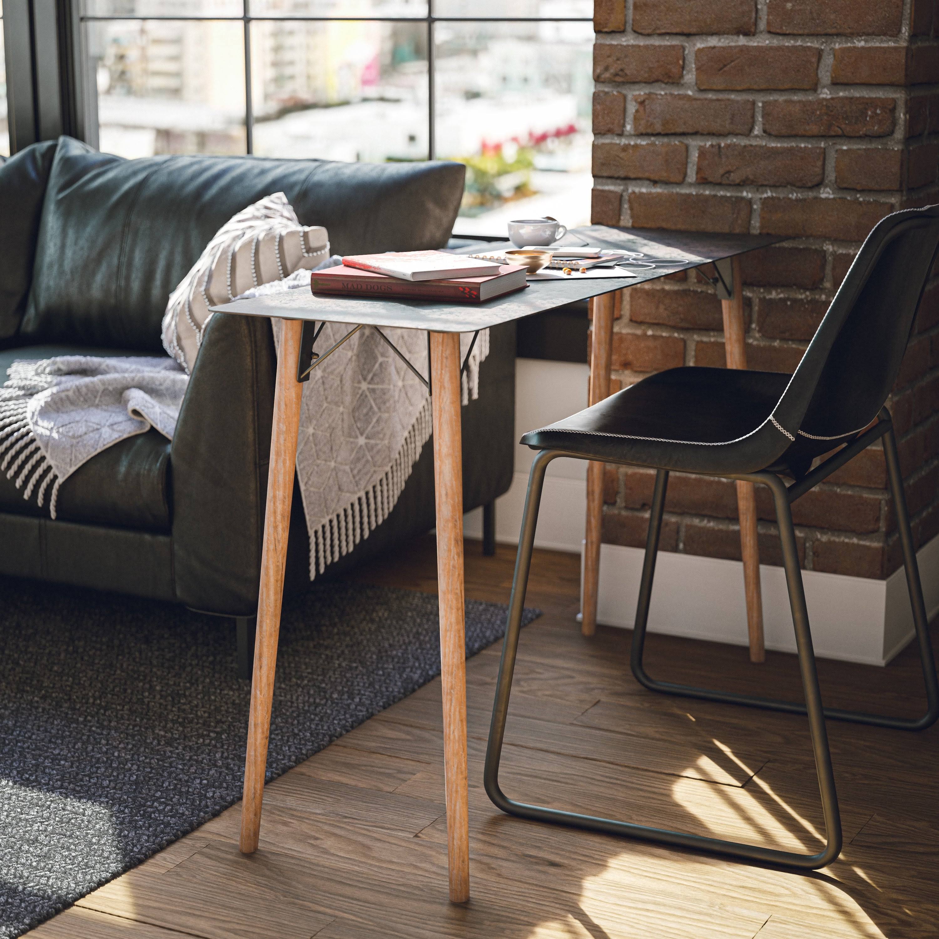Rust Distressed Wood Console Table G167