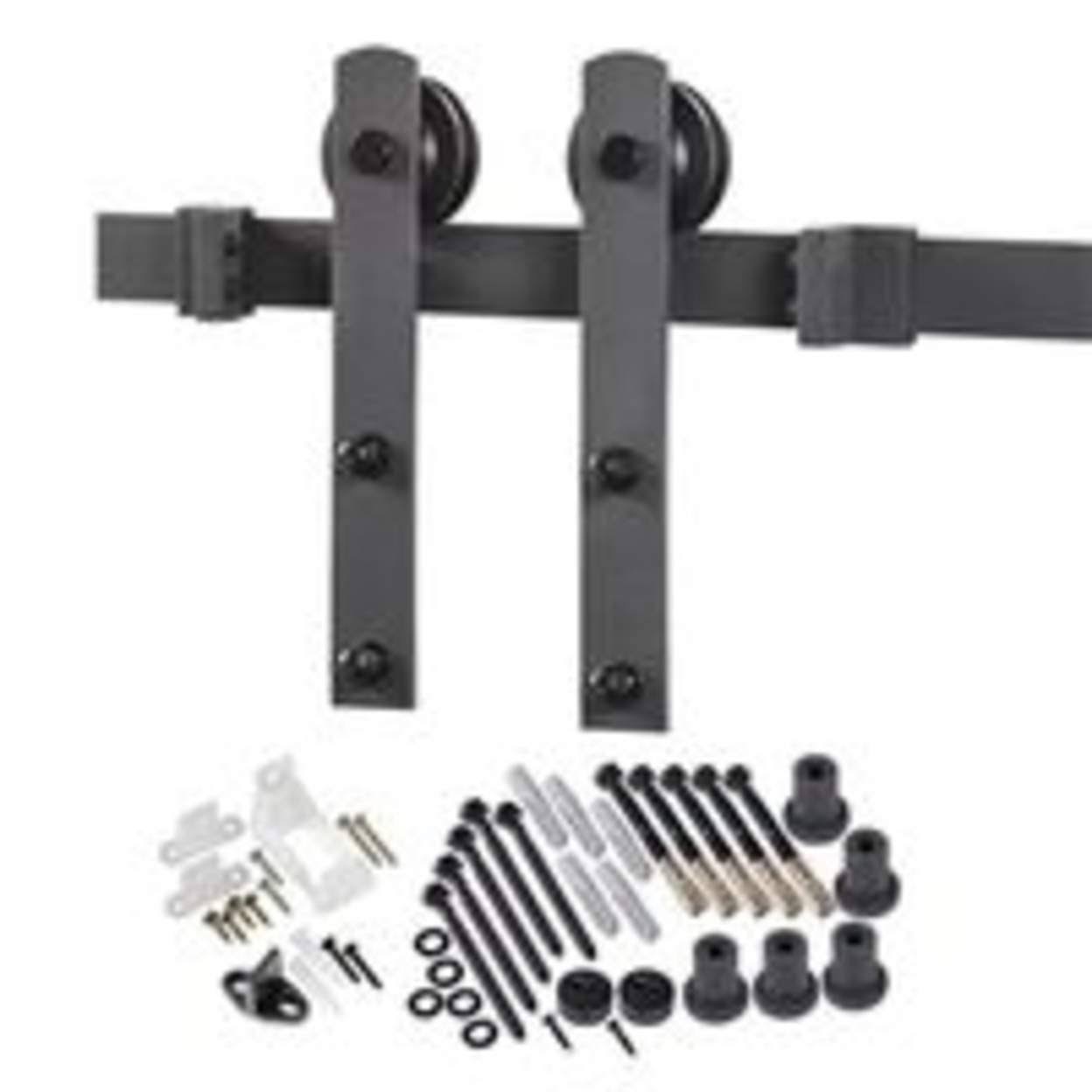 Matte Black Door Barn Hardware Kit A525019