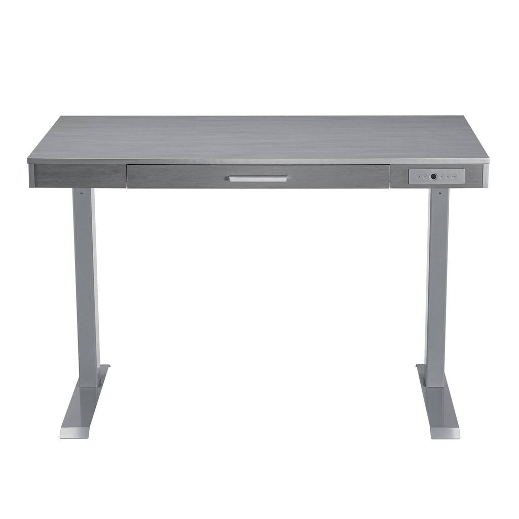 Rectangular Gray Standing Desk with Adjustable Height T8599