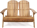 Natural Stained Acacia Wood Adirondack Loveseat B220