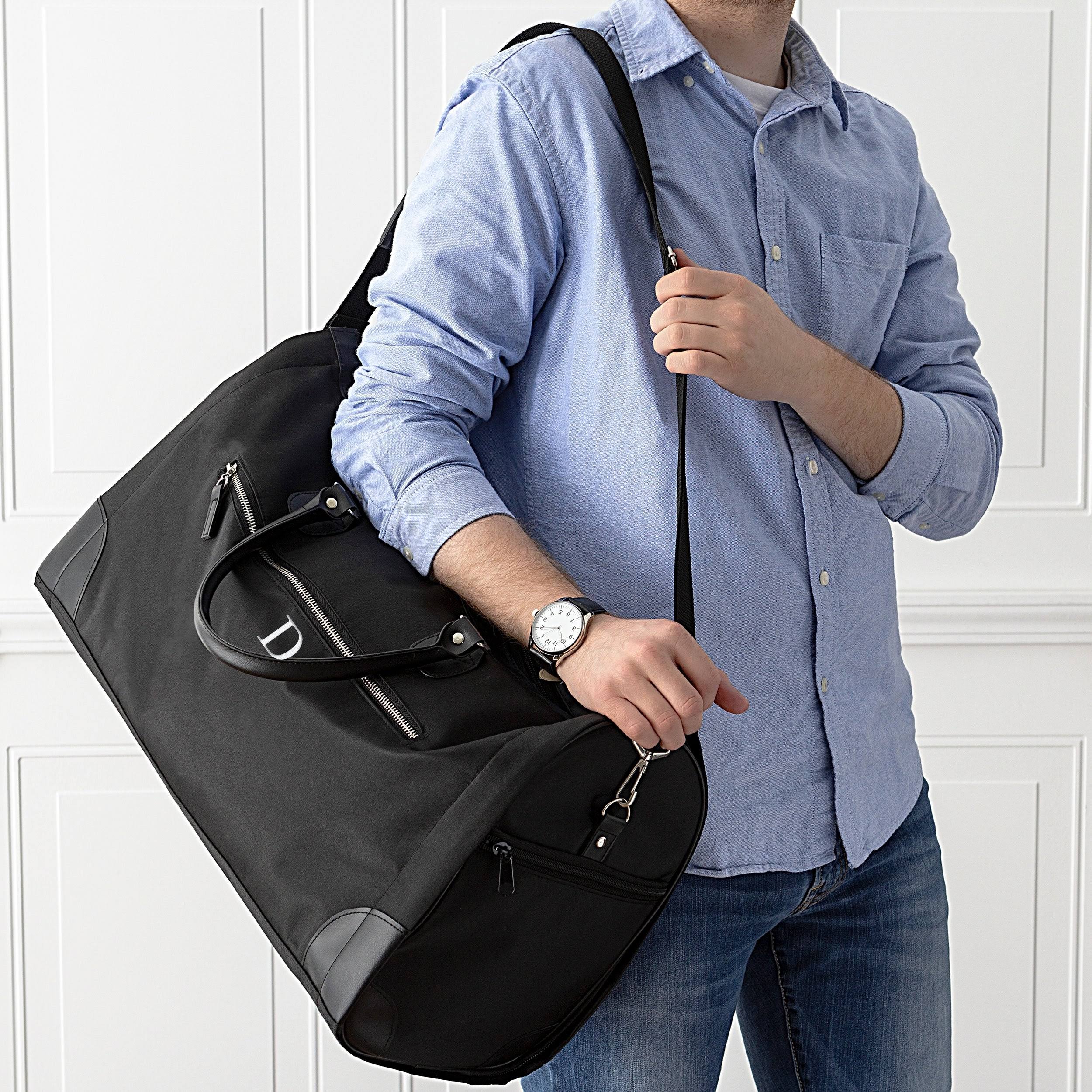 Black Microfiber Convertible Garment Bag D53114