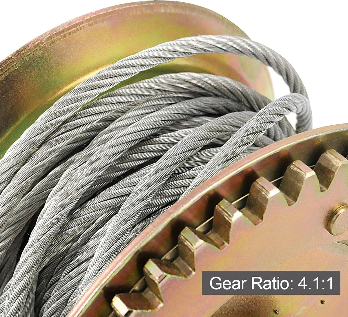 1600lbs Capacity Heavy Duty Hand Winch with 49FT Steel Cable, Pack of 2 C922