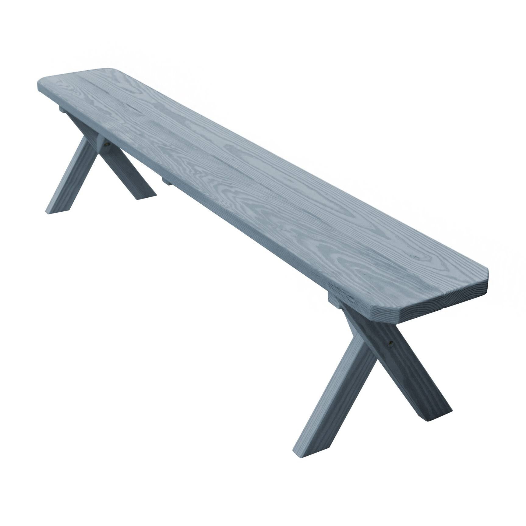 Gray Stain Crossleg Bench P2583