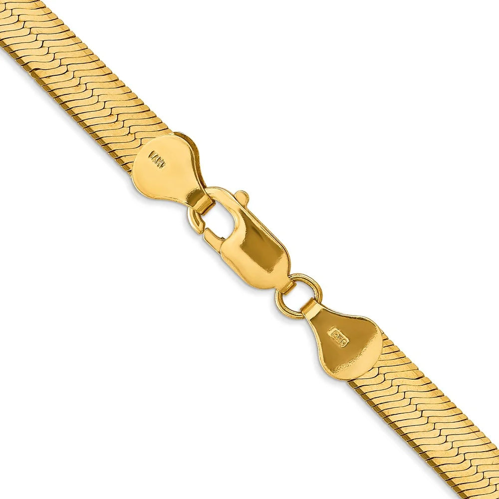 14K 24 inch 6.5mm Herringbone Chain with Lobster Clasp C837633