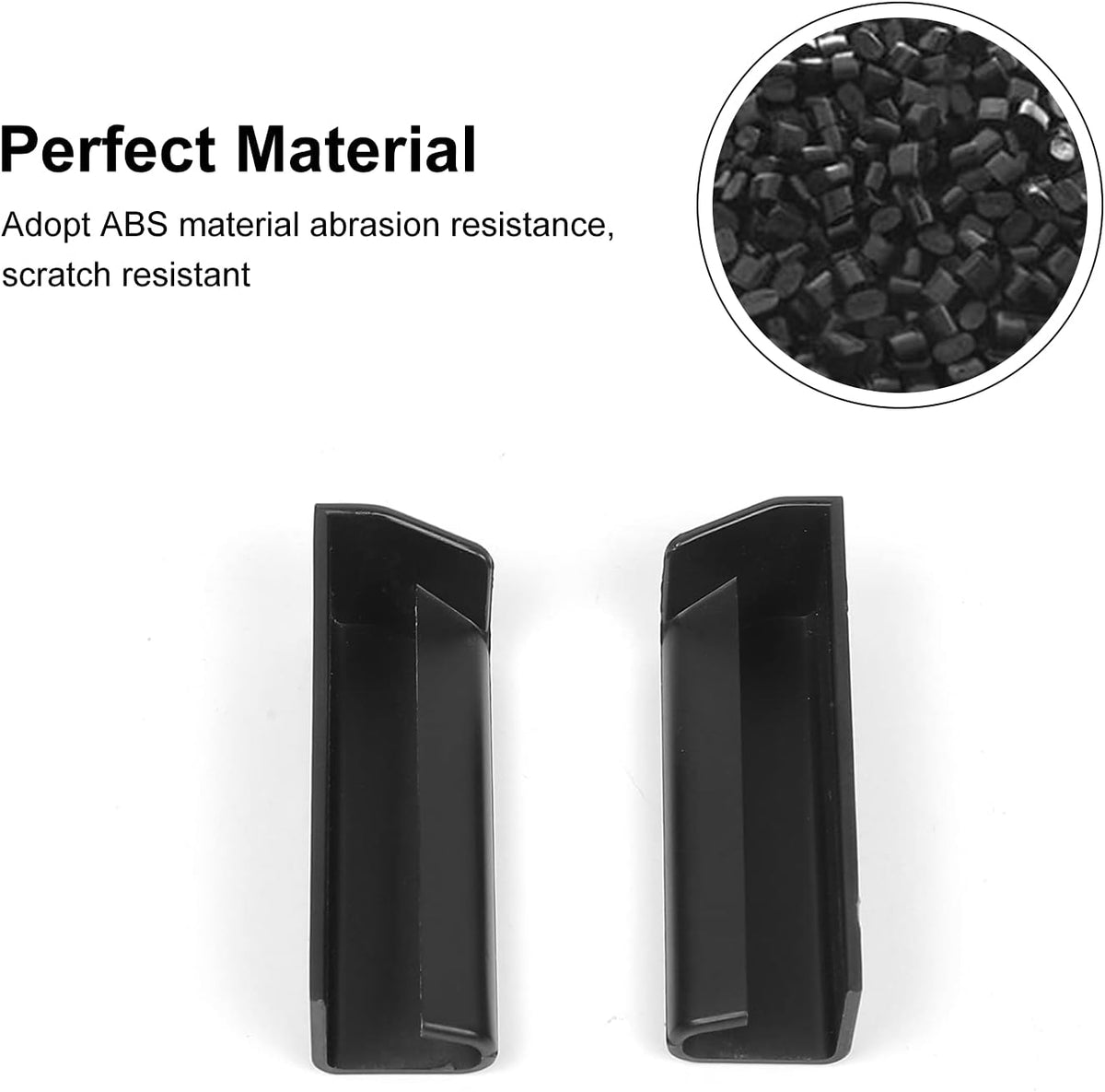 Black ABS Rain Gutter Deflector for Jeep Wrangler JL JLU & Gladiator JT, 1 Pair C229