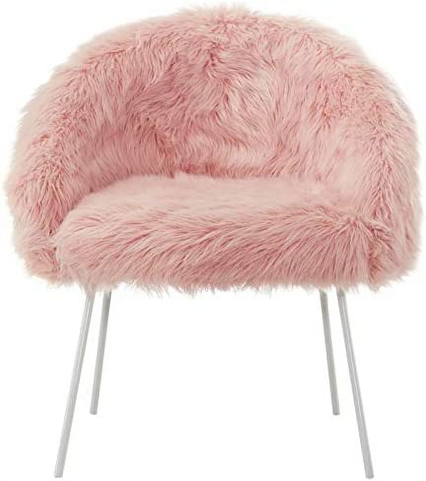 Rose Faux Fur Accent Chair L219