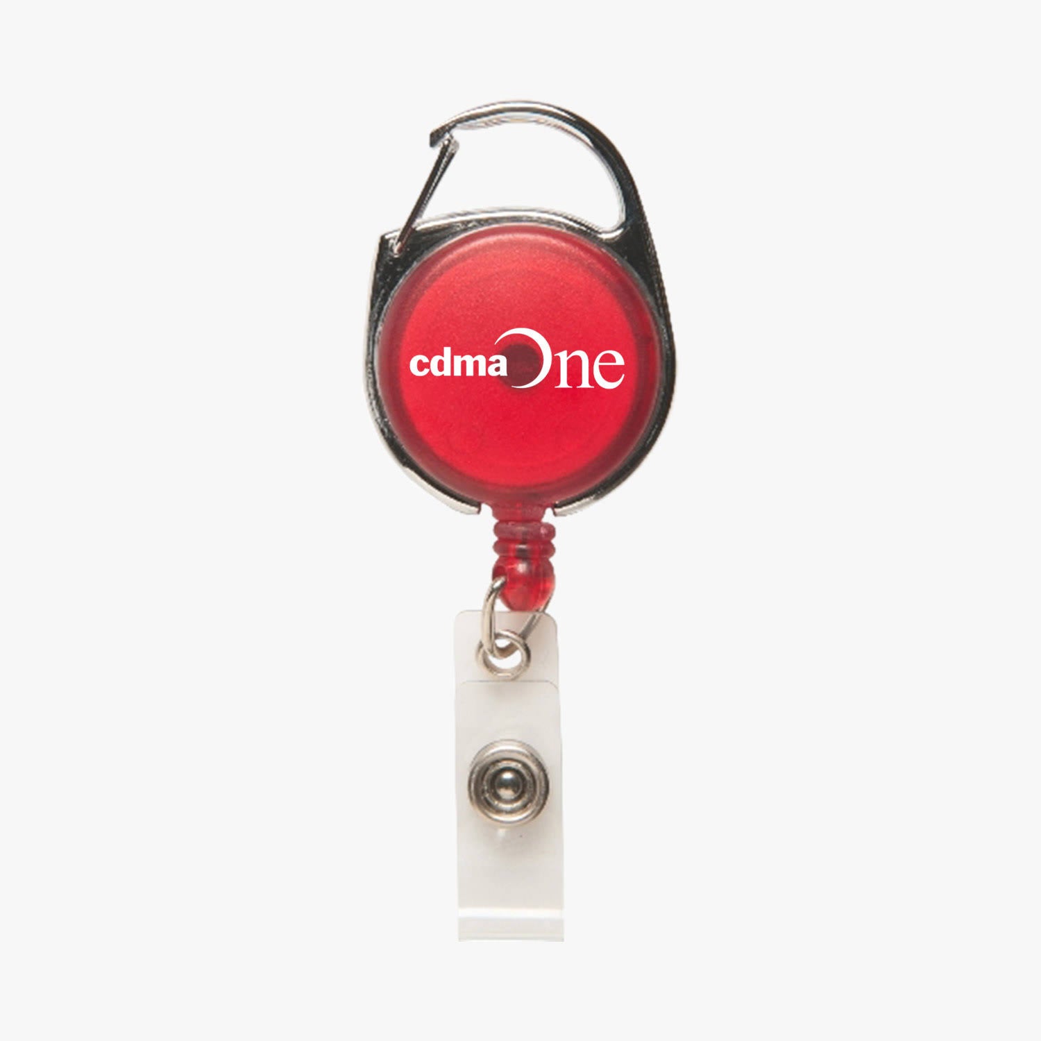 150 Custom Printed Carabiner Clip Name Badge Holder Reel with Retractable Cord B5613