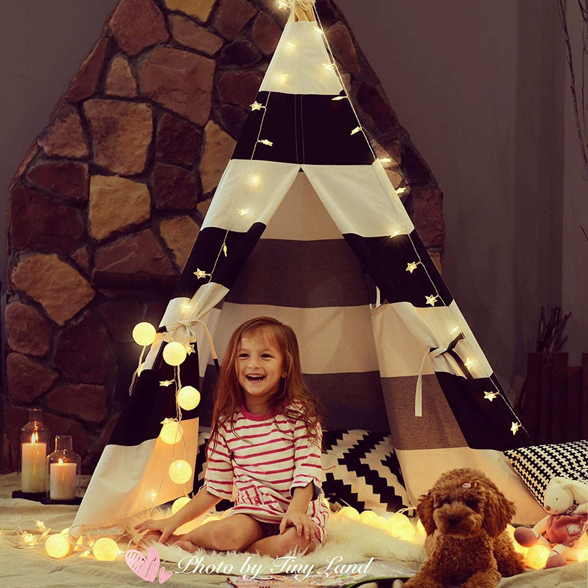 Kids Teepee Tent Foldable Indoor Outdoor Play Tent F22804