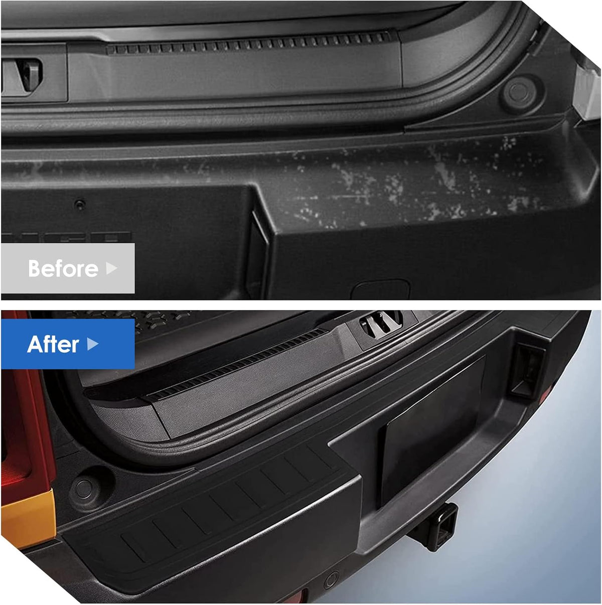 Black Scratch Resistant Car Bumper Guard Pack of 2 D7965