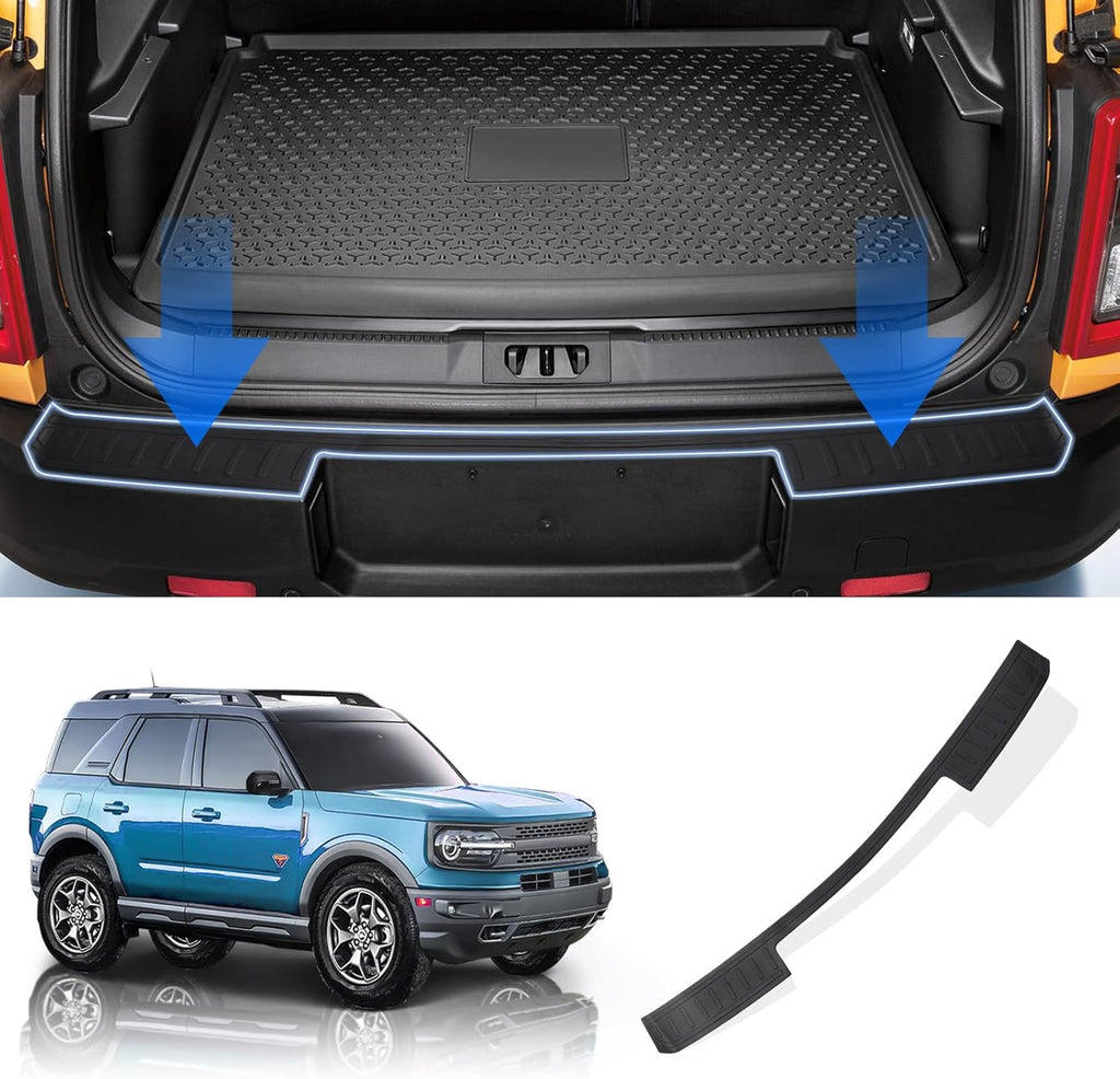 Black Scratch Resistant Car Bumper Guard Pack of 2 D7965