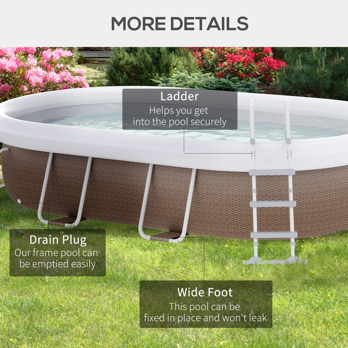 Semi-Inflatable Frame Above Ground Swimming Pool G281037