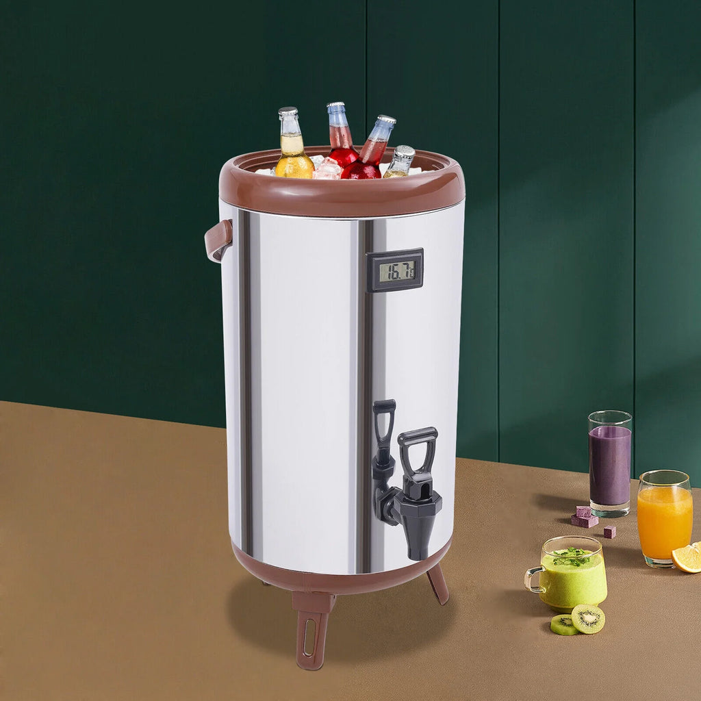 12L Stainless Steel Insulated Beverage Dispenser with Spigot E563334