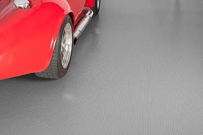 Slate Grey Ribbed Roll-Out Vinyl Garage Flooring W17751