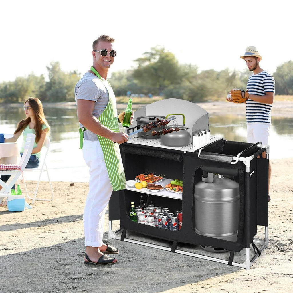 Portable Camp Kitchen and Sink Table T848830