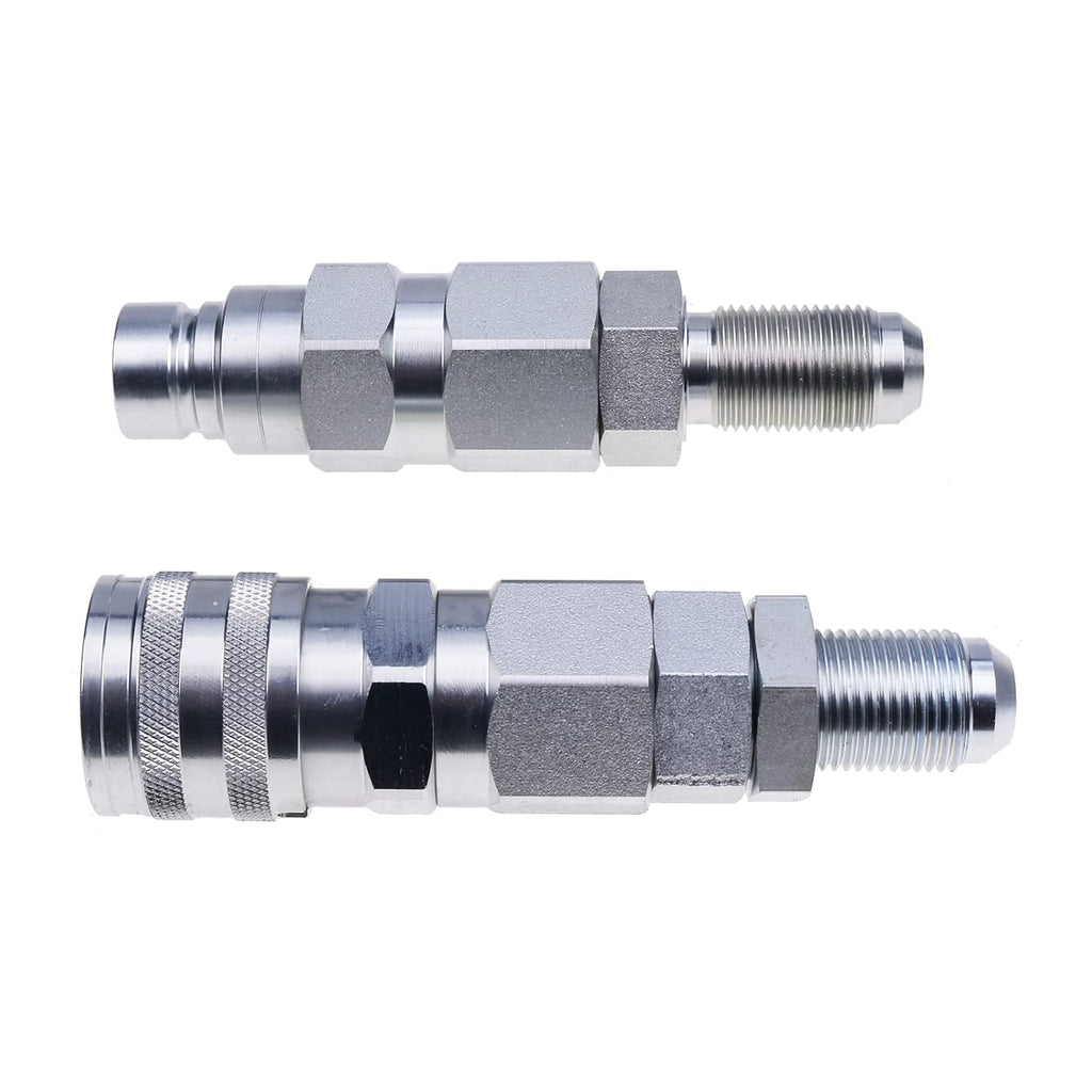10 JIC Thread 1/2 Flat Face Hydraulic Quick Connect Coupler Set R563525