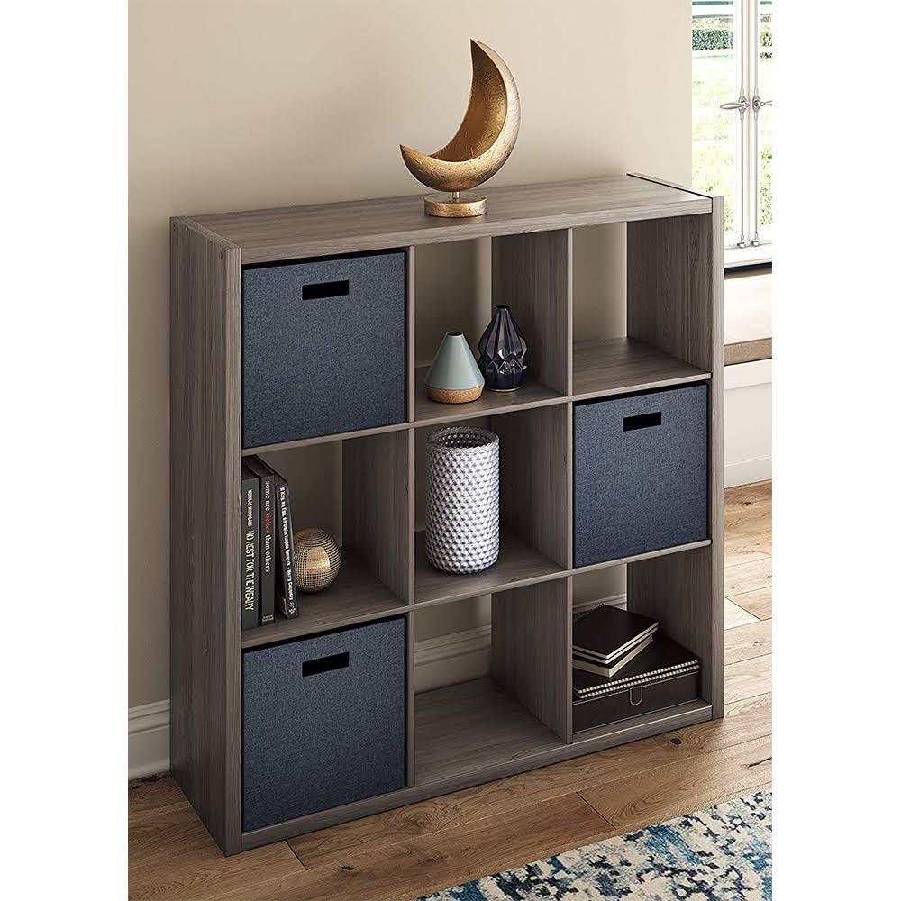 9-Cube Open Back Bookcase Storage Organizer, Graphite Gray S412
