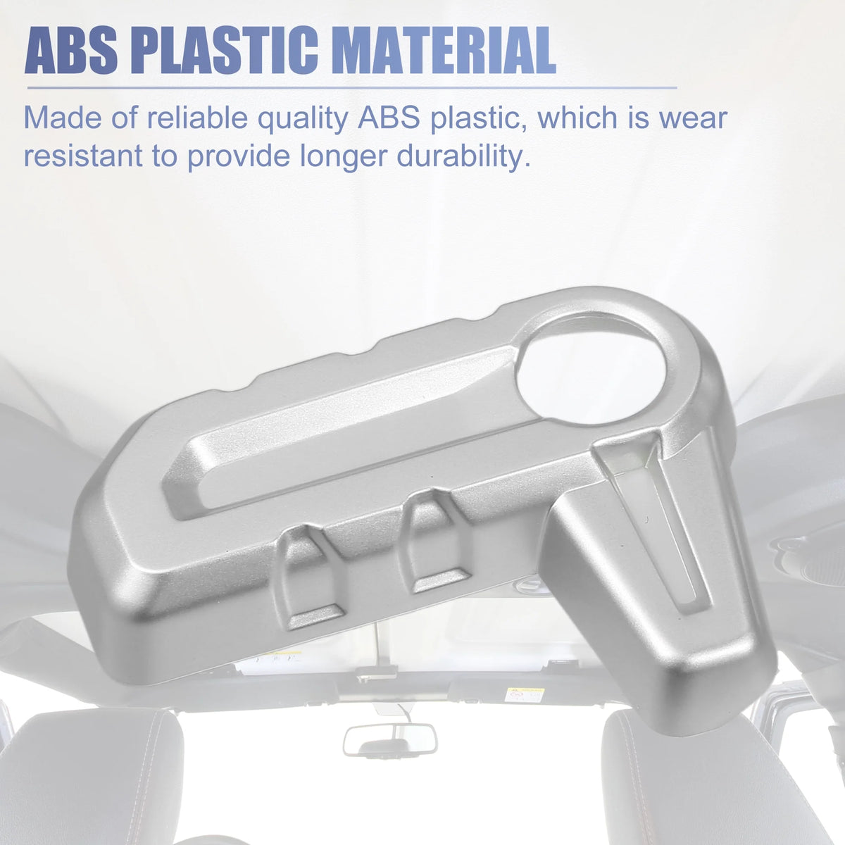6pcs Hardtop Roof Removal Switch Handle Cover for Jeep Wrangler JL JLU Silver Tone F23002