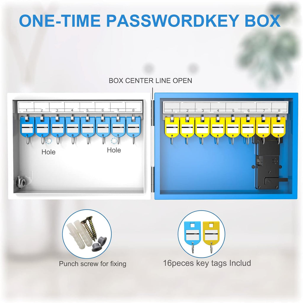 Key Lock Box 16 Keys Metal Wall Mount Digital Combination Lock Box Pack of 2 G566