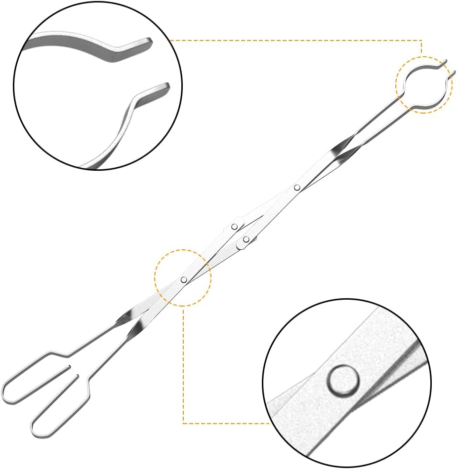 Adjustable Fire Pit Grabber Poker and 26 Log Grabber Fireplace Tongs K931