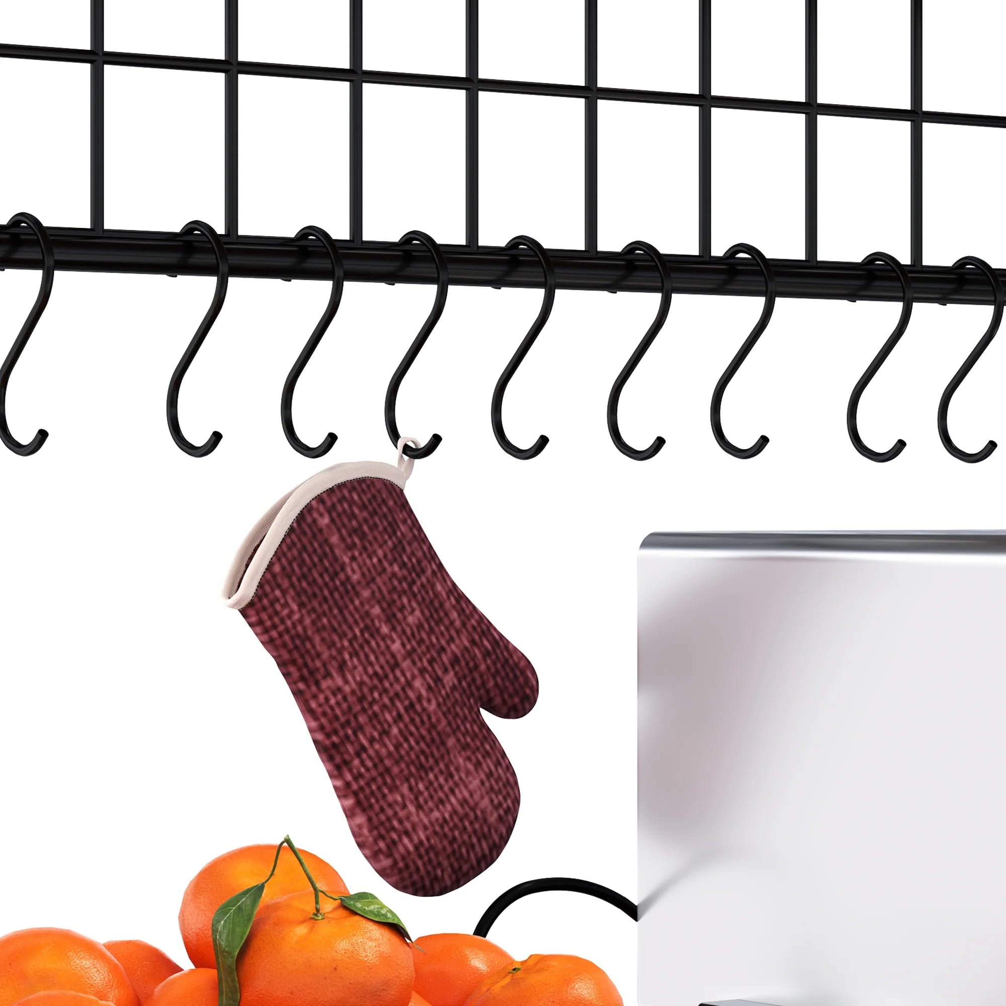 6-Tier Kitchen Microwave Oven Stand with Storage Cabinet and Wine Shelf Z10341