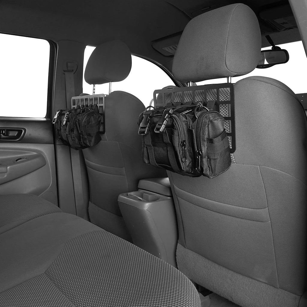 2PCS MOLLE Panel Seat Headrest Storage Metal Shelf for Toyota Tacoma 2005-2022 P617103
