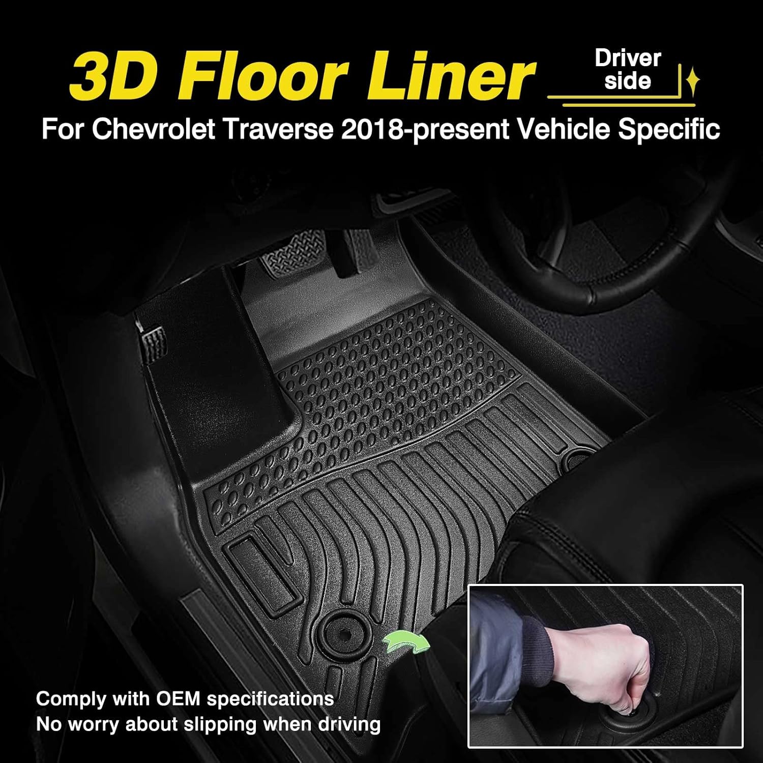 All Weather Heavy Duty Floor Mat for Chevrolet Traverse K4720