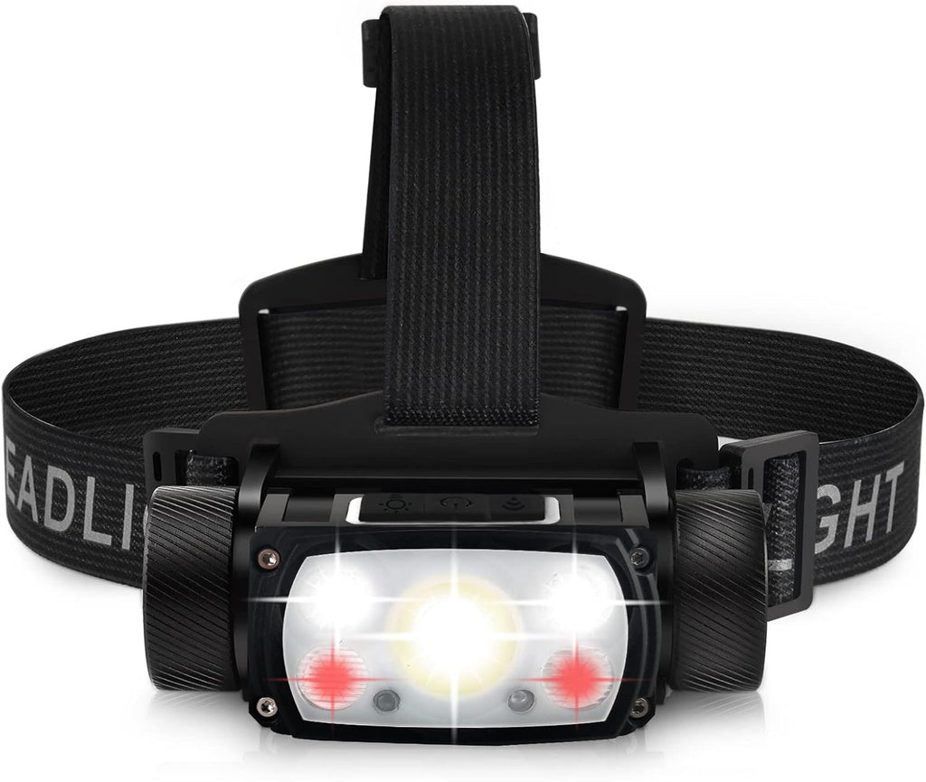 Rechargeable LED Headlamp, 12000 Lumen, Waterproof, Adjustable Hard hat Headlamp J797158