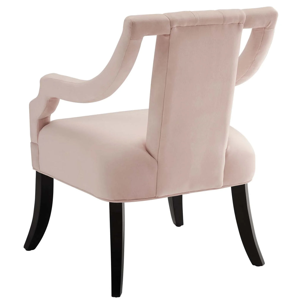 Pink Velvet Accent Side Chair G9011